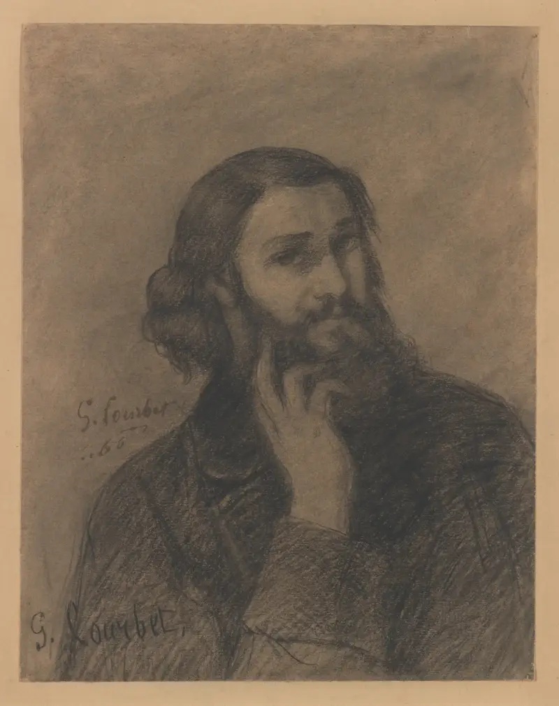 Selbstporträt, 1866 von Gustave Courbet