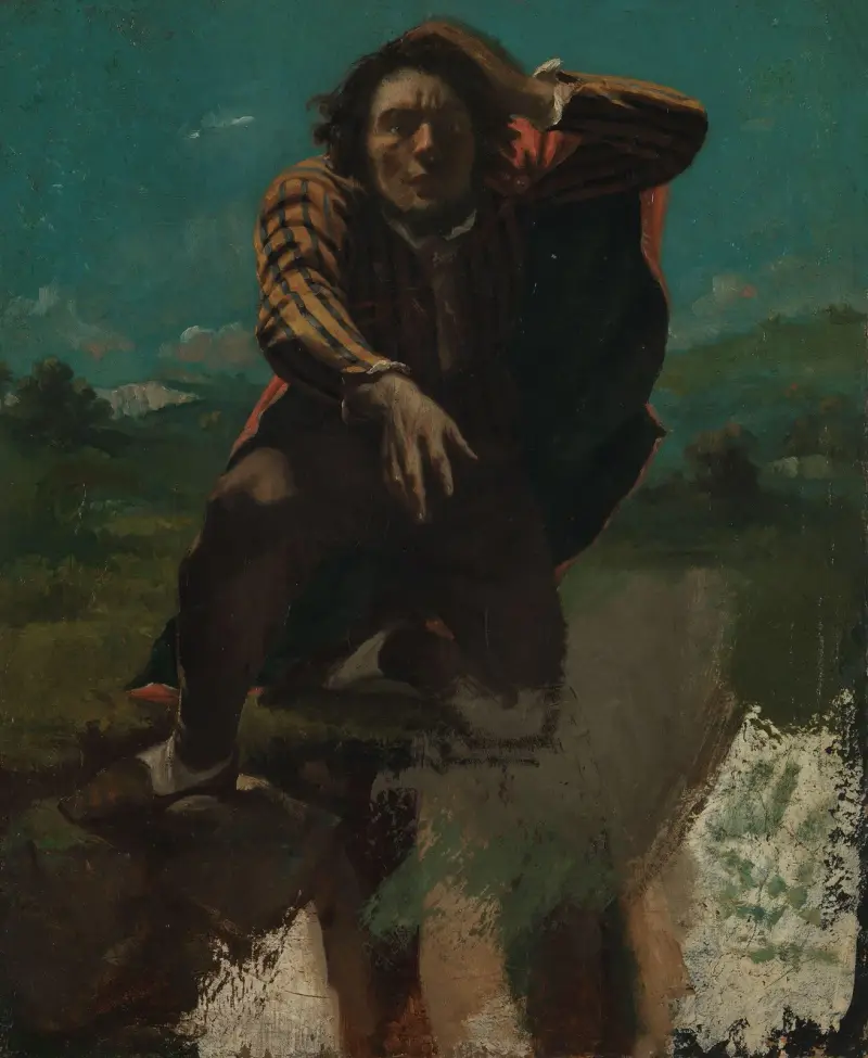 Selbstbildnis, 1844 von Gustave Courbet