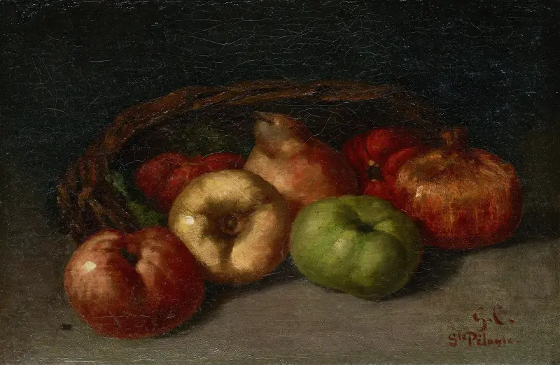 Still Life with Apples, Pear, and Pomegranates av Gustave Courbet