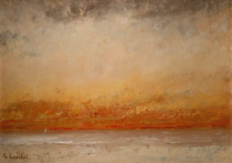 Meereslandschaft bei Sonnenuntergang von Gustave Courbet