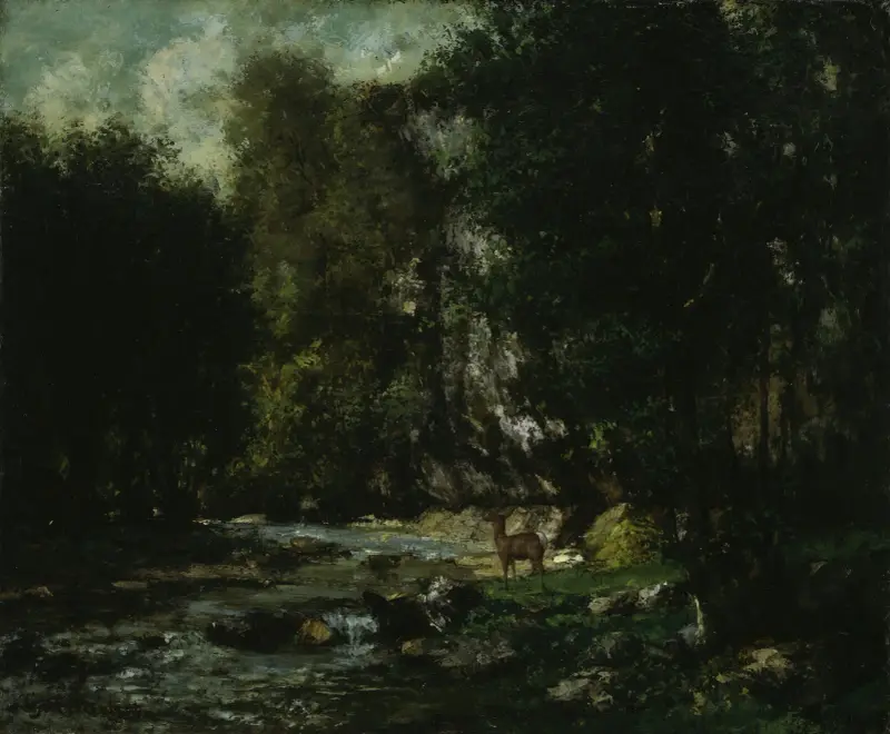 The Brook of Les Puits-Noir av Gustave Courbet