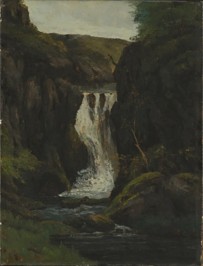 Vodopád, Gustave Courbet