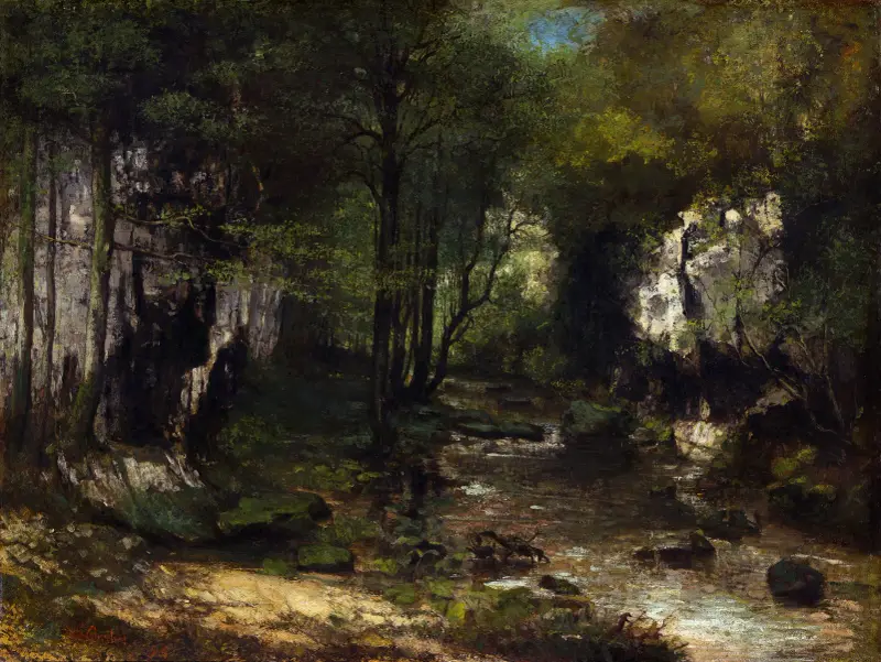 Potok (Le Ruisseau du Puits-Noir; vallée de la Loue), Gustave Courbet