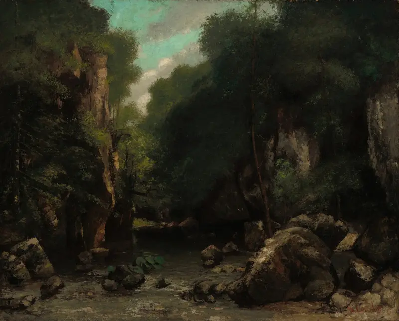 Dalen vid Les Puits-Noir av Gustave Courbet
