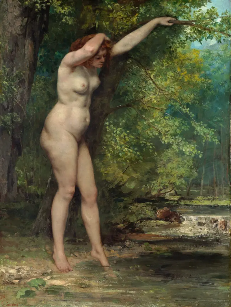 Młoda kąpielowa, Gustave Courbet