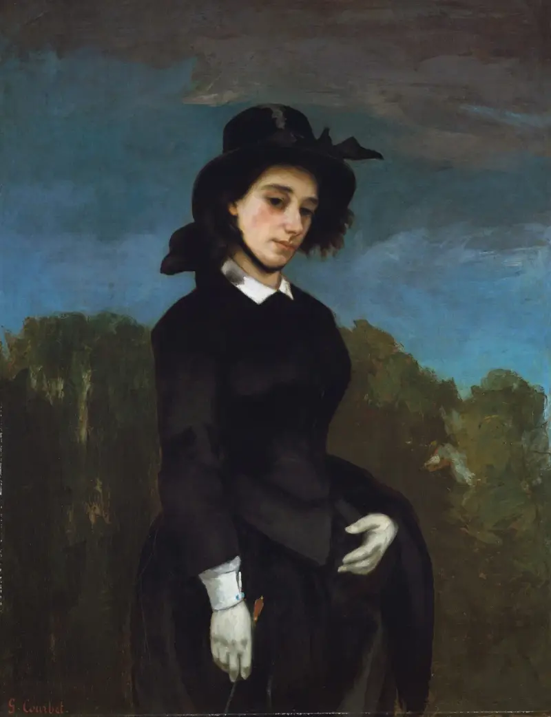 Kvinna i ridkläder (L'Amazone) av Gustave Courbet