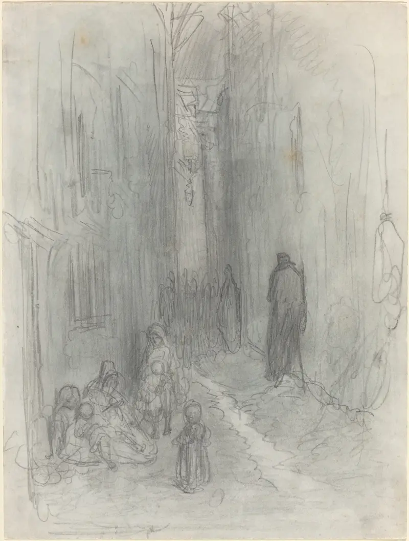 En bakgata i London av Gustave Doré