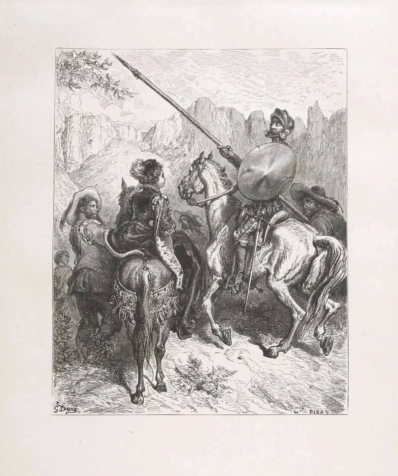 Nog, nog, madame, utropade Don Quijote, sluta med era lovord av Gustave Doré
