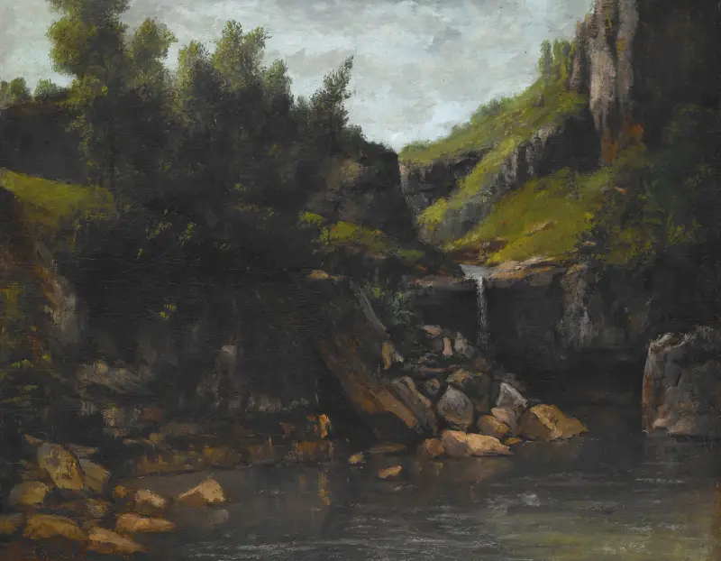 Wodospad w skalistym krajobrazie, Gustave Doré