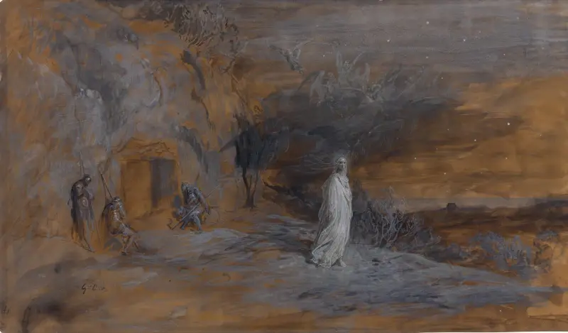 Kristus stiger ut ur graven av Gustave Doré