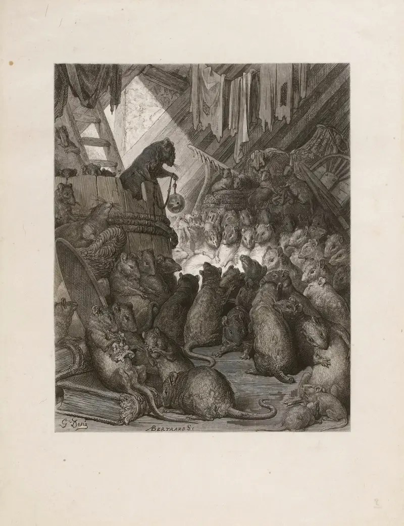 Råttornas rådslag av Gustave Doré