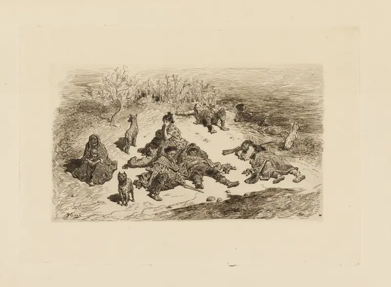 Spanska smugglare av Gustave Doré