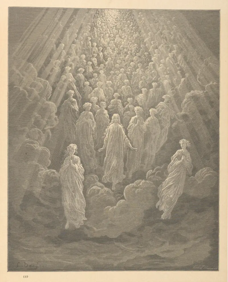 Den gudomliga komedin – Paradiset, plansch 2 av Gustave Doré