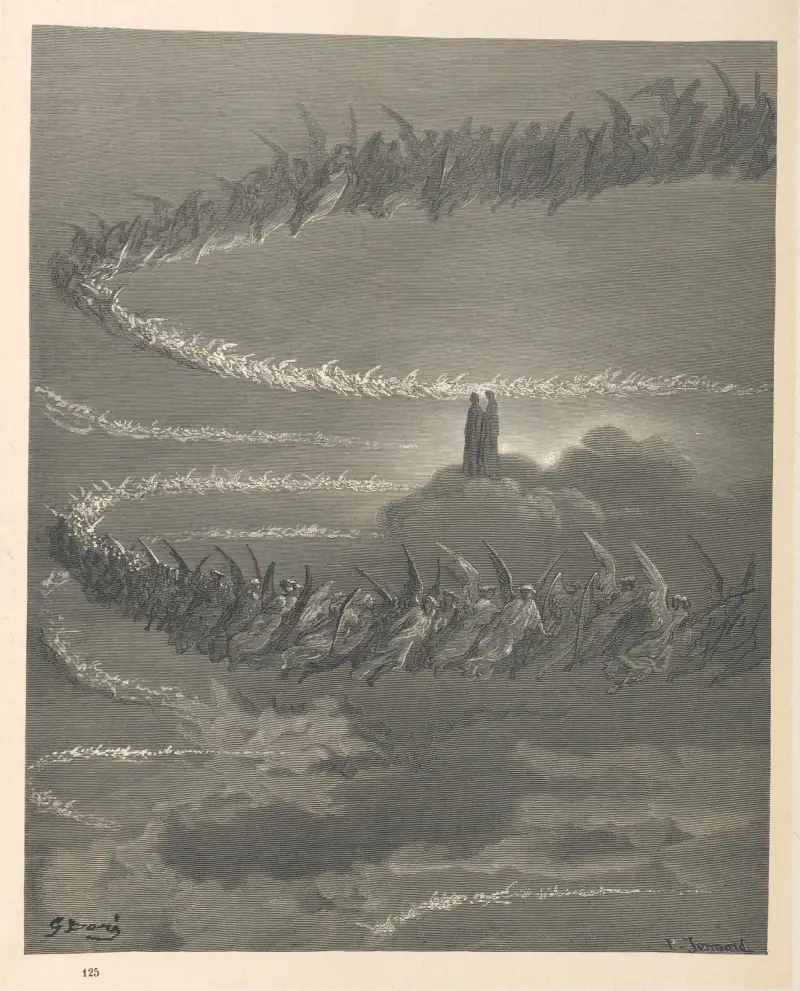 Dantes gudomliga komedi. Del 3, Paradiset, plansch 8 av Gustave Doré