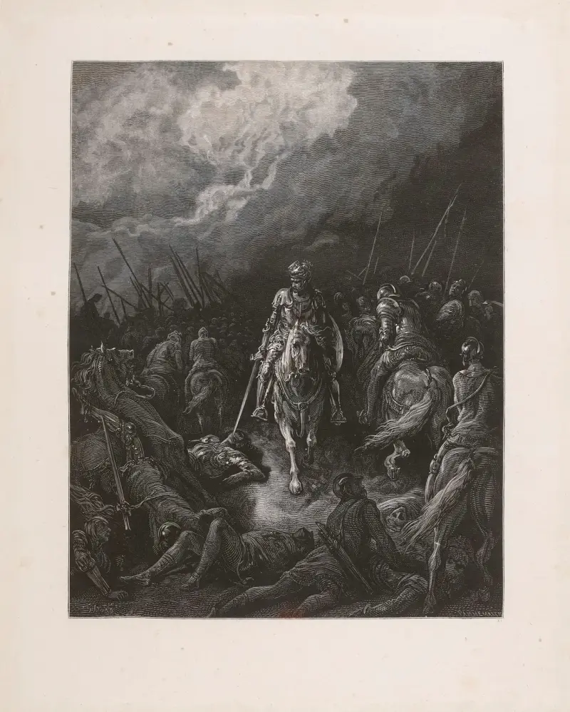 Frontespis till Riddaren av Morar av Gustave Doré