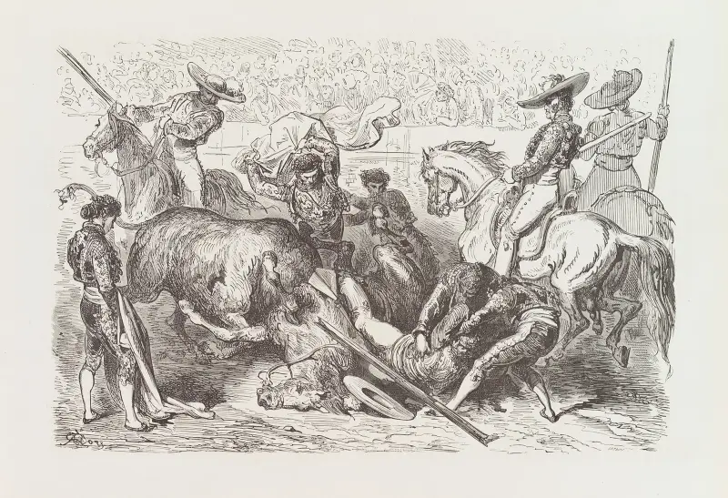 Picadoren avkastad av Gustave Doré