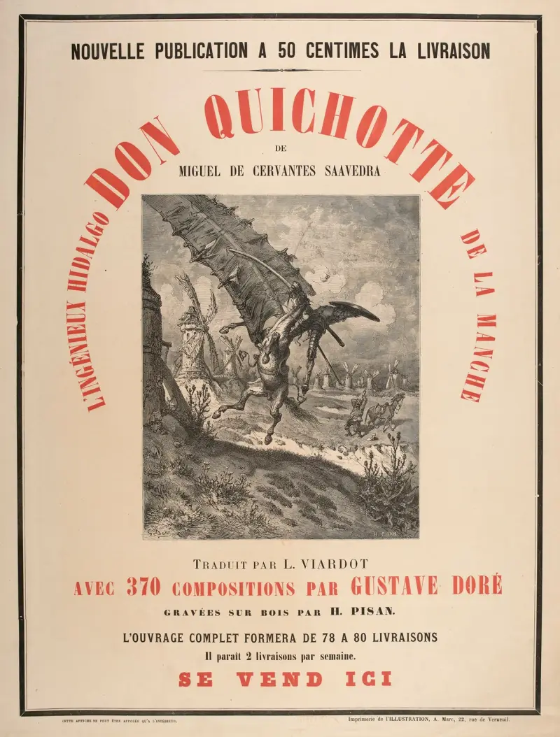 Den snillrike riddaren Don Quijote av La Mancha av Gustave Doré