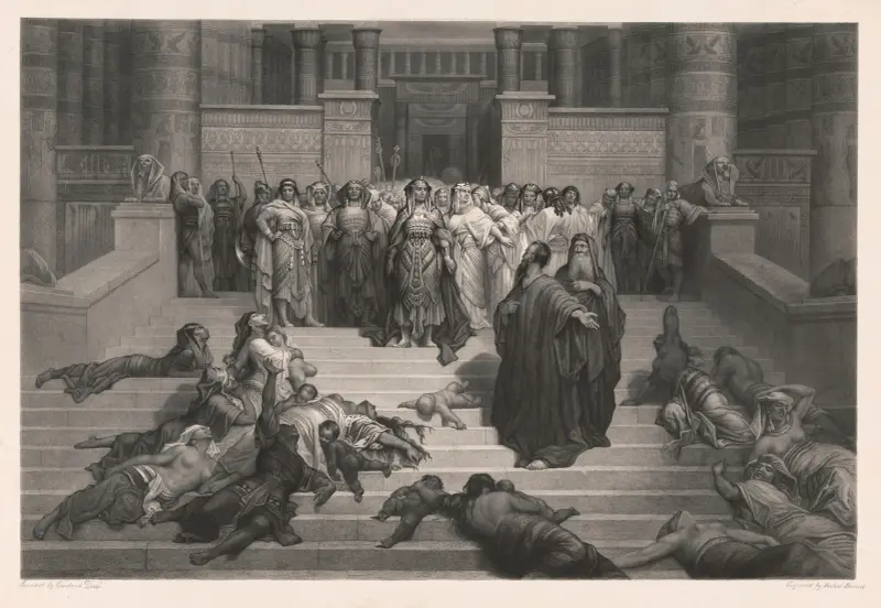 Mojžíš před faraonem, Gustave Doré
