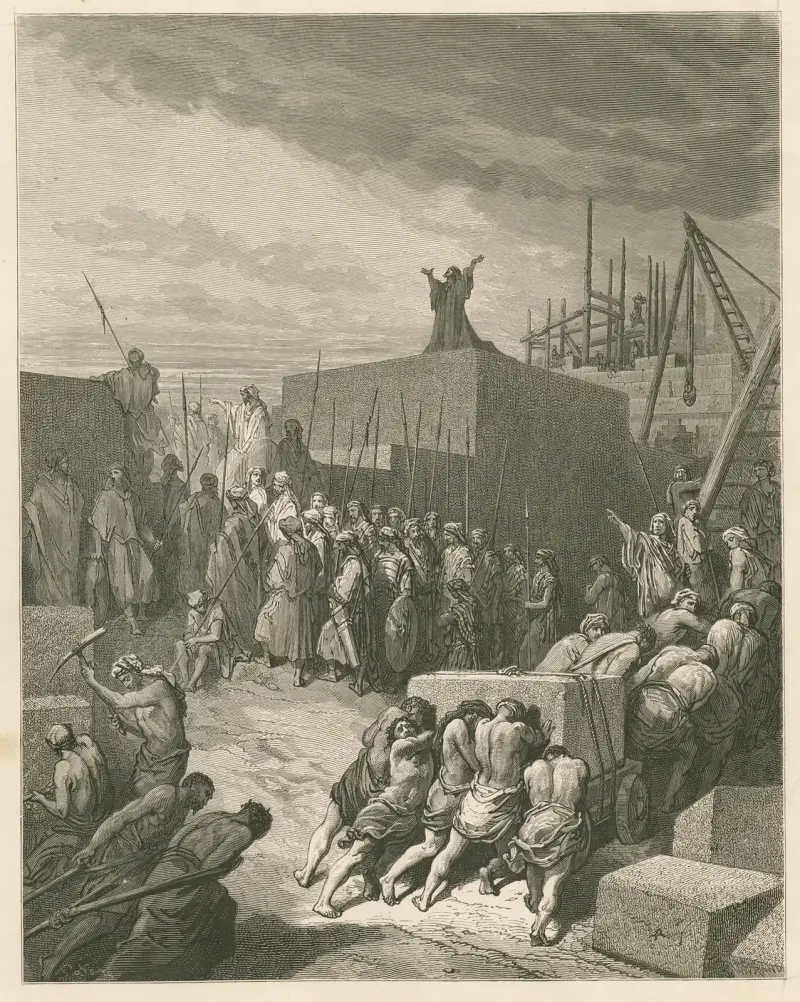 Återuppbyggandet av templet av Gustave Doré