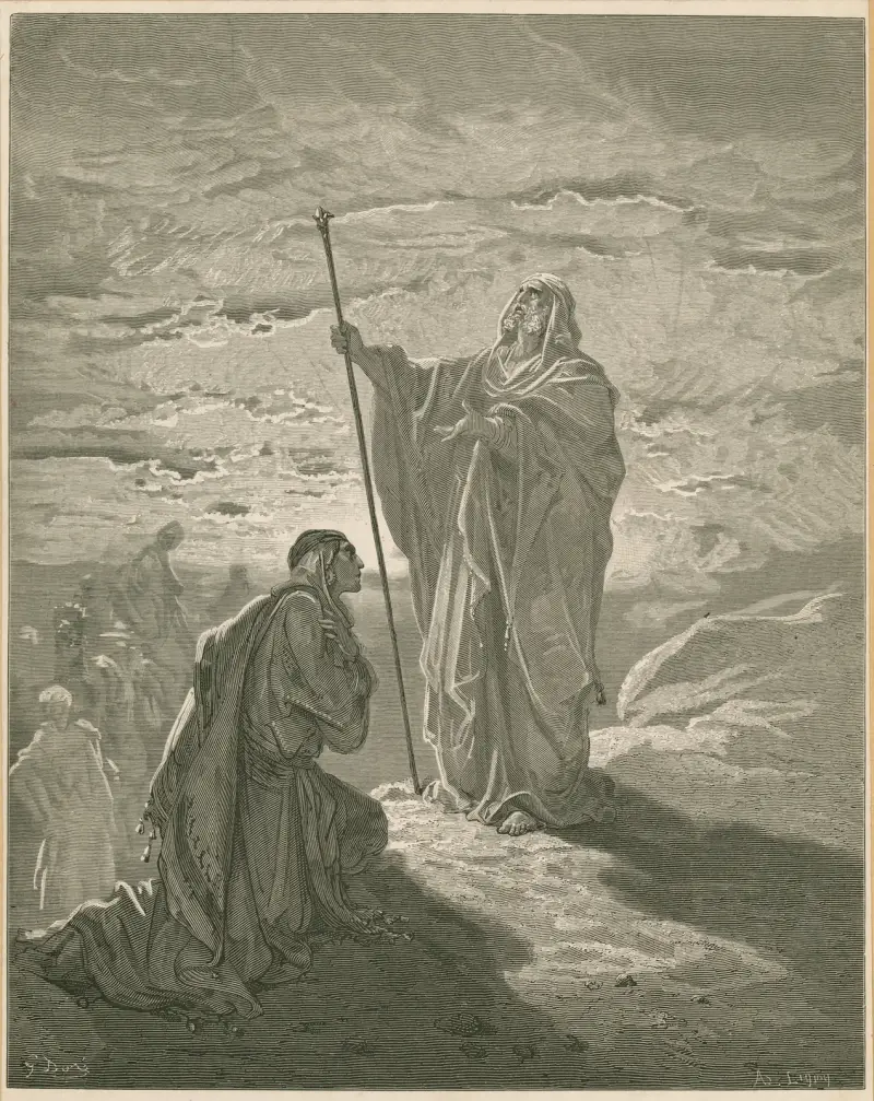 Samuel salbt Saul von Gustave Doré