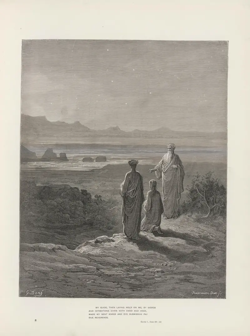 Dantes vision av skärselden och paradiset, pl. 3 av Gustave Doré