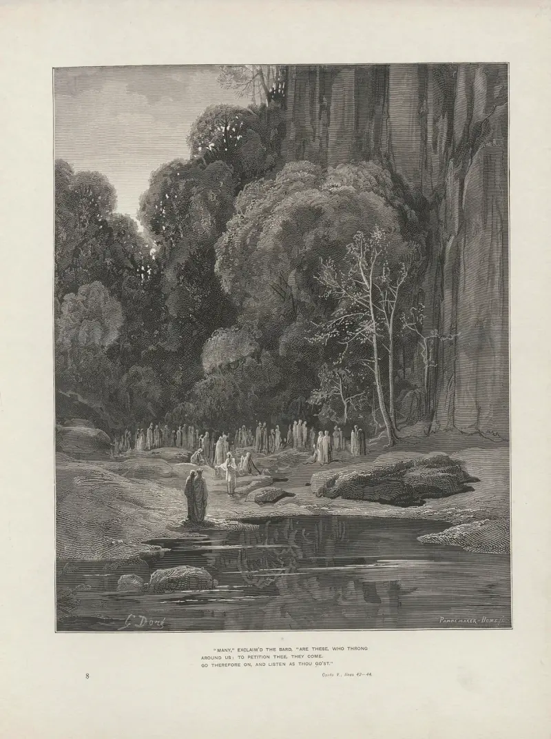 Visionen av skärselden och paradiset av Gustave Doré