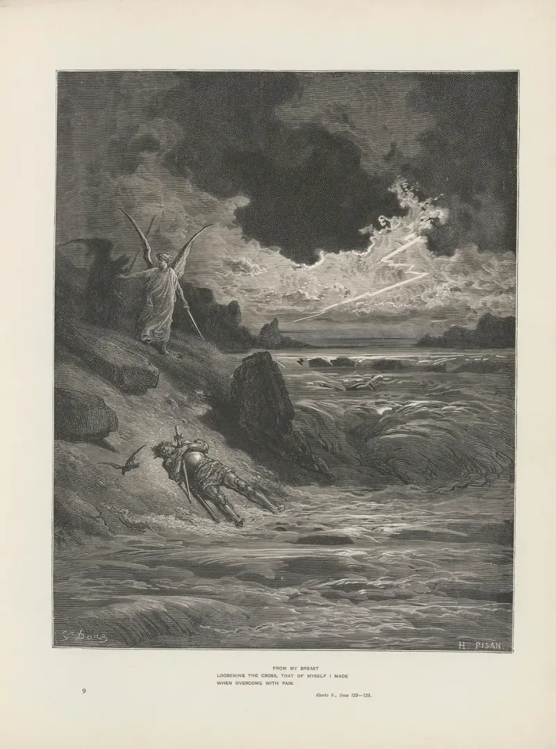 Visionen av skärselden och paradiset av Dante Alighieri, pl. 10 av Gustave Doré