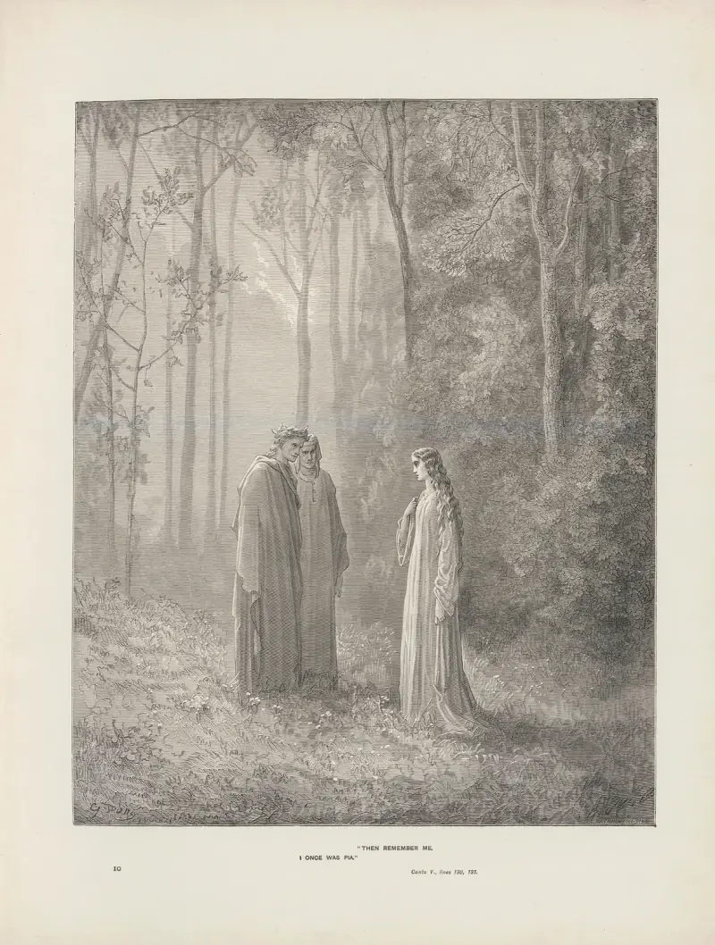 Dantes syn på skärselden och paradiset av Gustave Doré