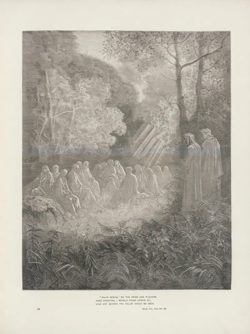 The vision of Purgatory and Paradise by Dante Alighieri Pl.13 av Gustave Doré