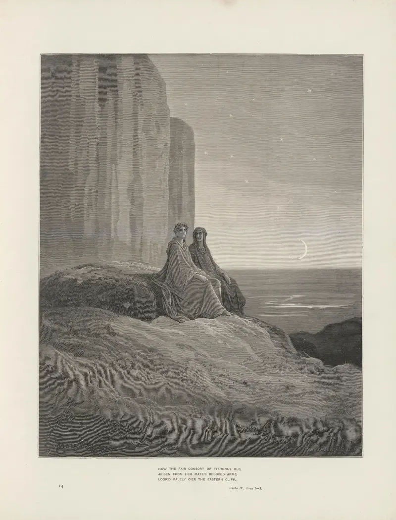 The vision of Purgatory and Paradise by Dante Alighieri Pl.14 av Gustave Doré