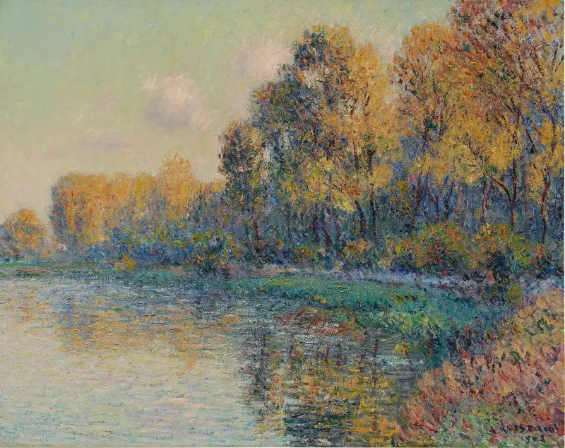 Flodbank, höst av Gustave Loiseau