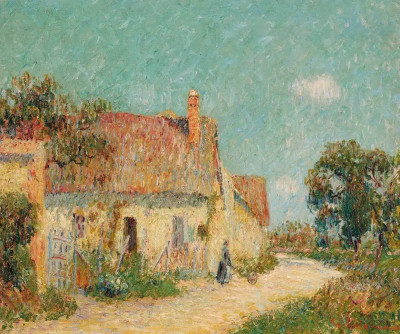 Hus i Normandie av Gustave Loiseau
