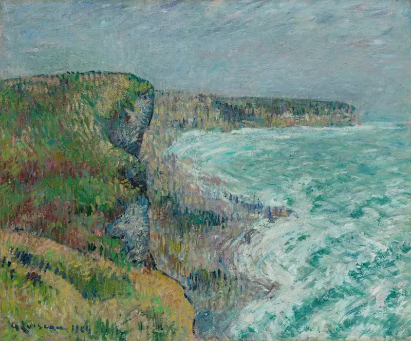 Klify w Yport zimą, Gustave Loiseau