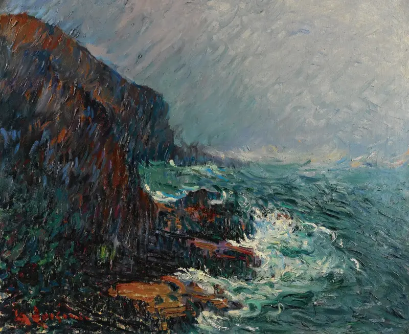 Klippor i Normandie av Gustave Loiseau