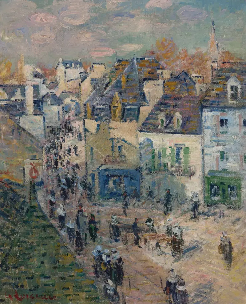 Marknadsdag i Pont-Aven av Gustave Loiseau