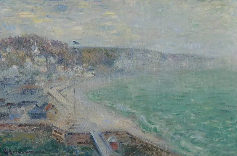 Stranden i Fécamp av Gustave Loiseau