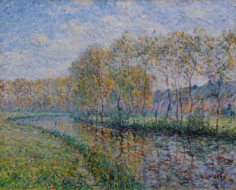 Stränderna vid Eure på morgonen, Saint-Cyr-du-Vaudreuil av Gustave Loiseau