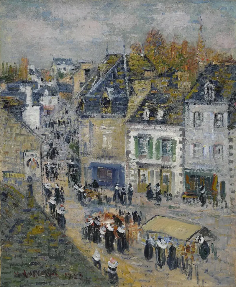 Marknad i Pont-Aven av Gustave Loiseau
