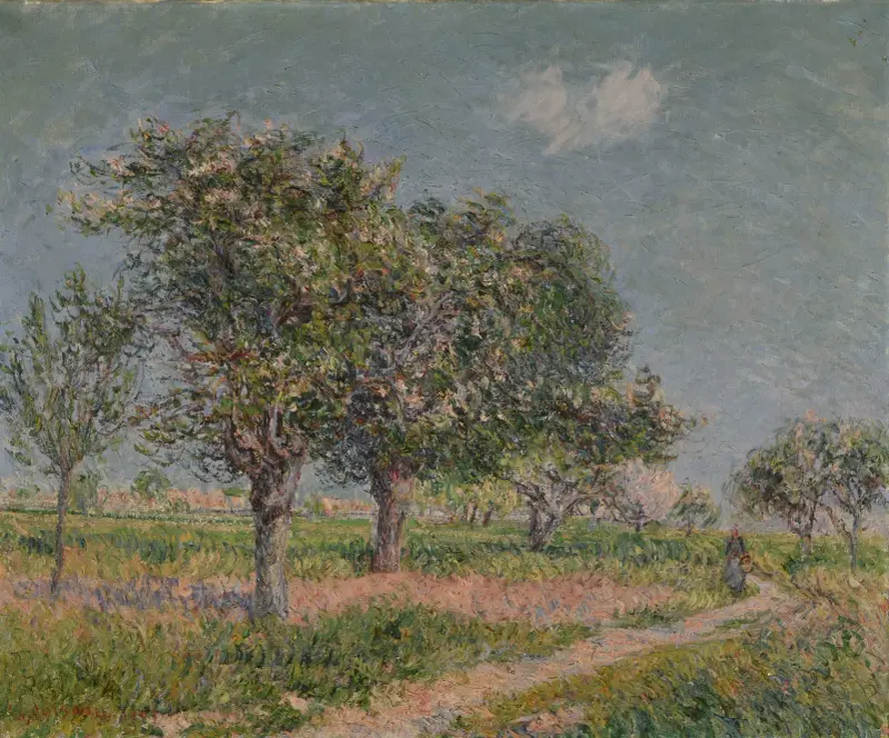 Blommande äppelträd i Normandie av Gustave Loiseau