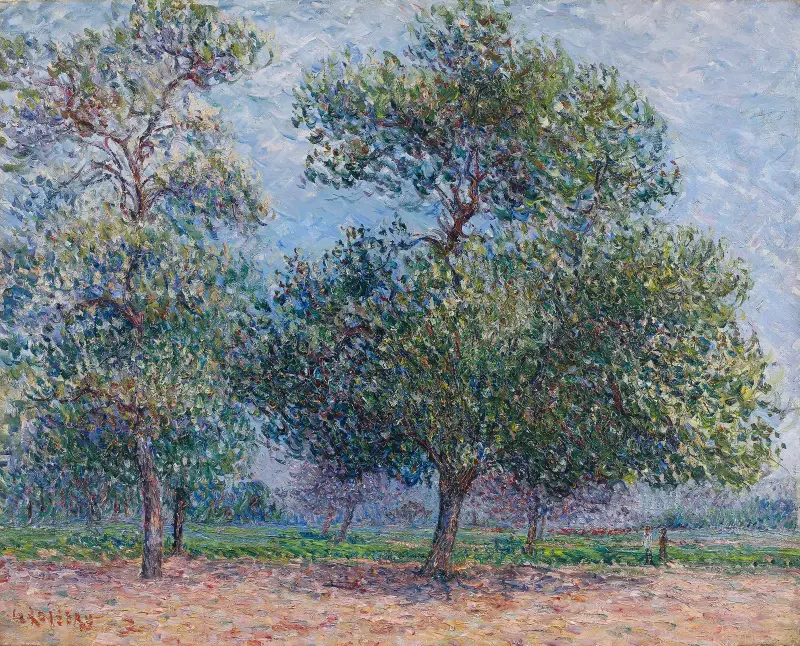 Printemps, pommiers en fleur av Gustave Loiseau