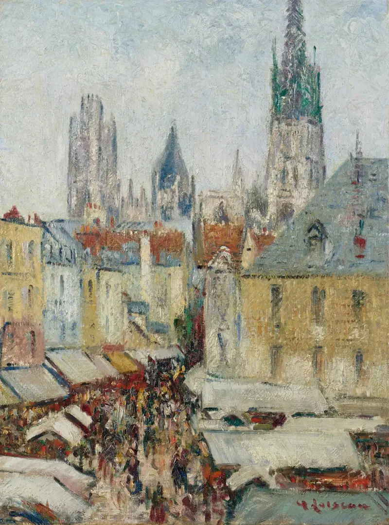 Rue De L’épicerie À Rouen av Gustave Loiseau