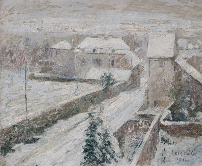 Vy av Triel i snö av Gustave Loiseau