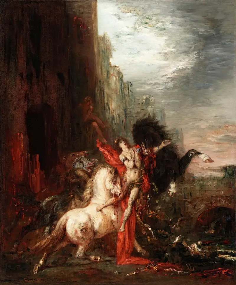Diomedes Devoured by His Horses av Gustave Moreau