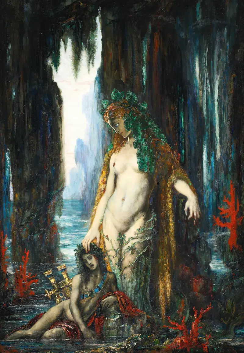 Le Poète Et La Sirène, 1893 av Gustave Moreau