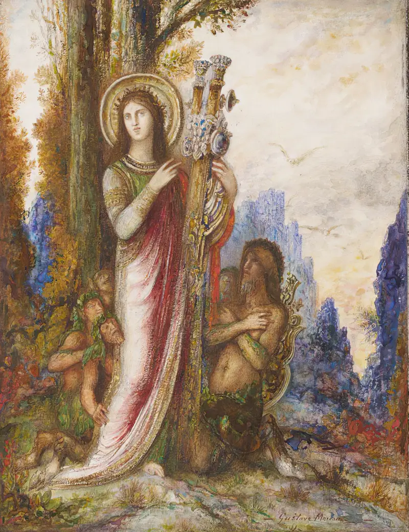 Poet och satyrer av Gustave Moreau