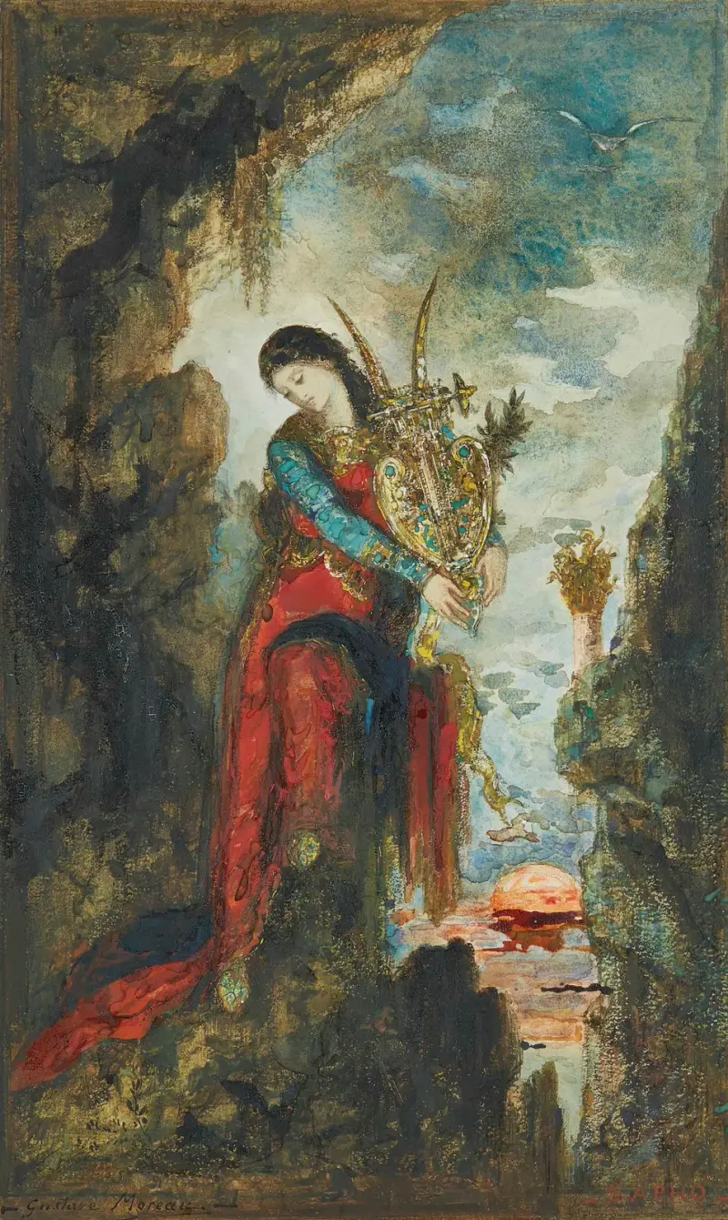 Sappho av Gustave Moreau