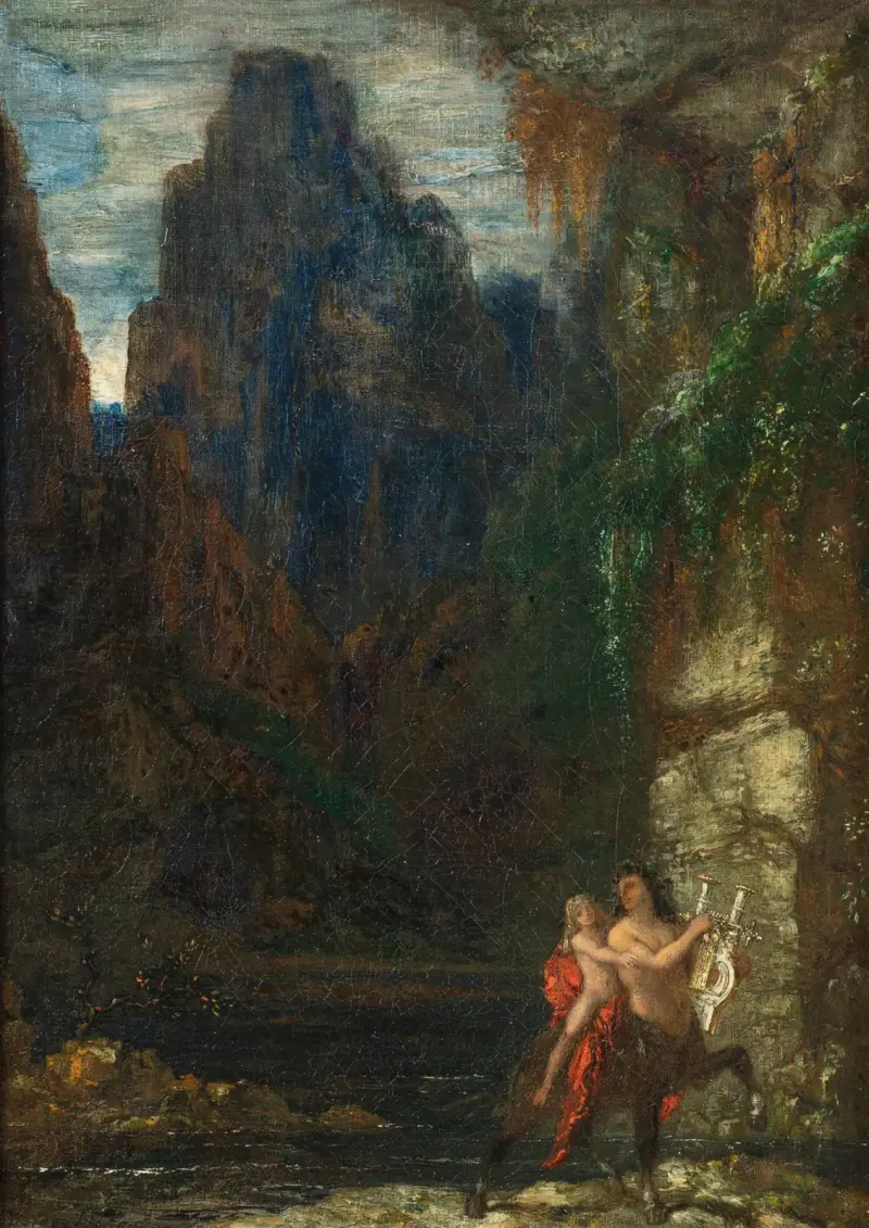 Výchova Achilleova, Gustave Moreau