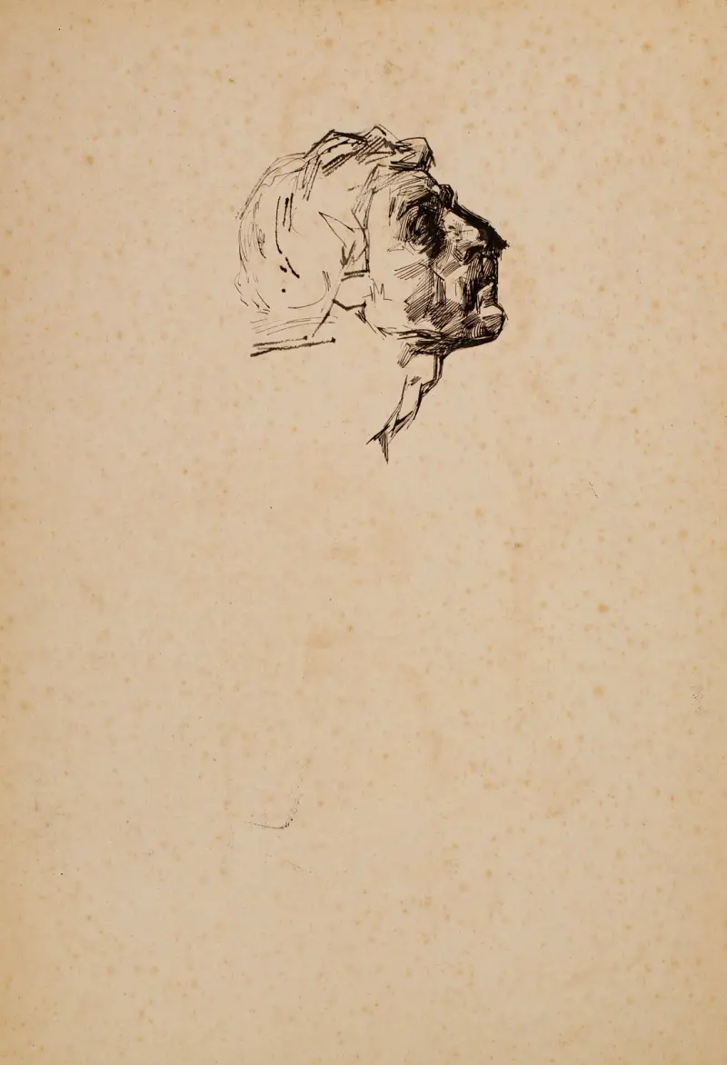 Head of a man av Gustave Vanaise