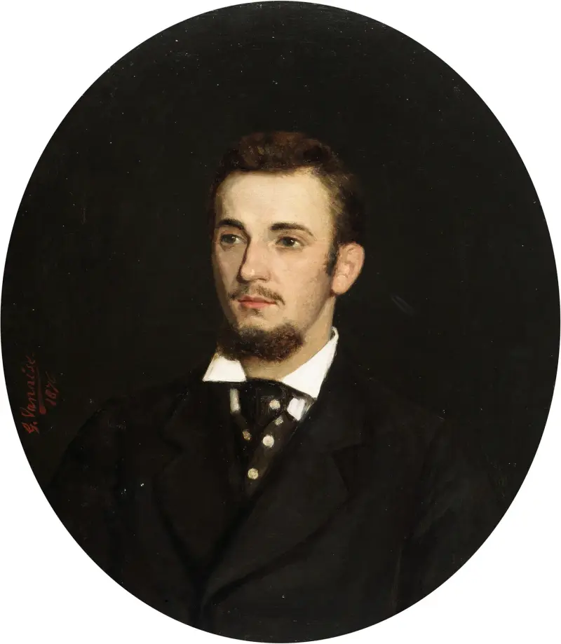 Portrait of a Man, 1876 av Gustave Vanaise