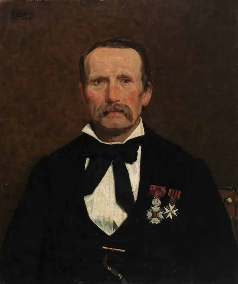 Portrait of Jacob Wiemer av Gustave Vanaise